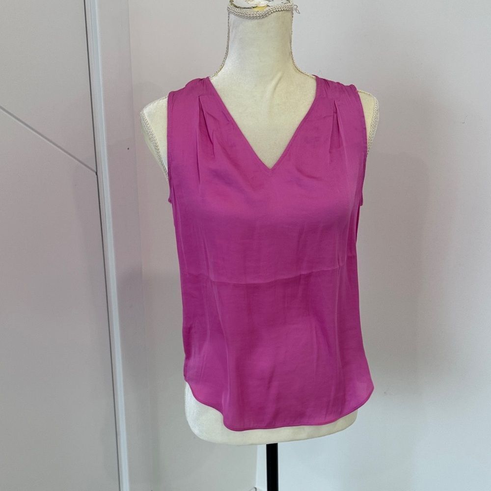 Banana Republic Vivid Pink Sleeveless Blouse